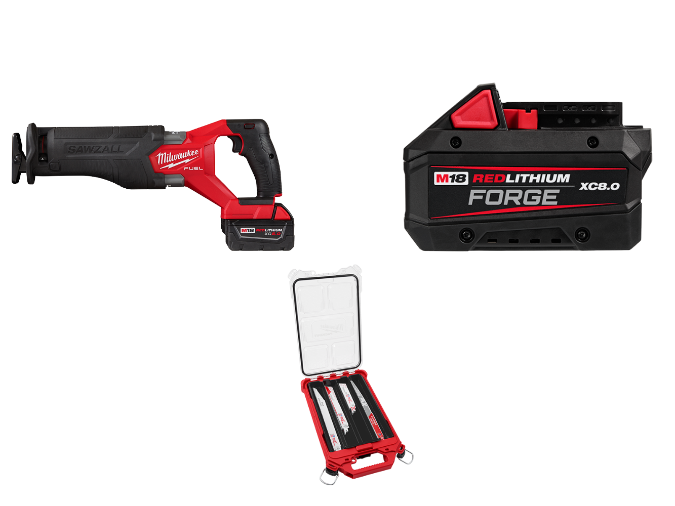 Milwaukee 2821-21x8S M18 FUEL SAWZALL Recip Saw Bundle Kit w/ 1 Battery XC5.0