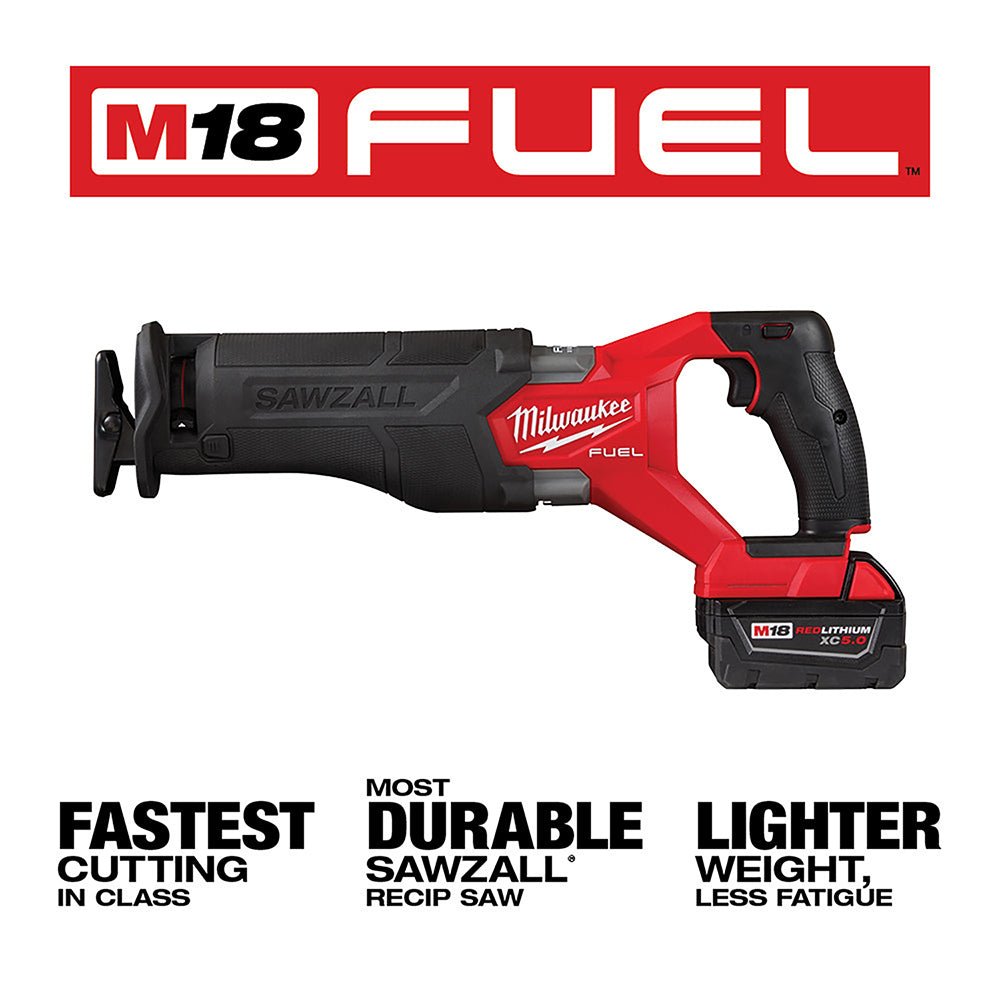 Milwaukee 2821-21x8S M18 FUEL SAWZALL Recip Saw Bundle Kit w/ 1 Battery XC5.0 - Image 4