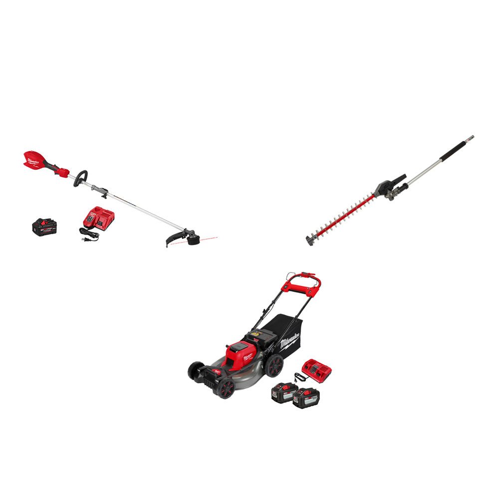 Milwaukee 2823-22STH M18 FUEL 18V 21" Mower w/ Trimmer and Hedge Attachment