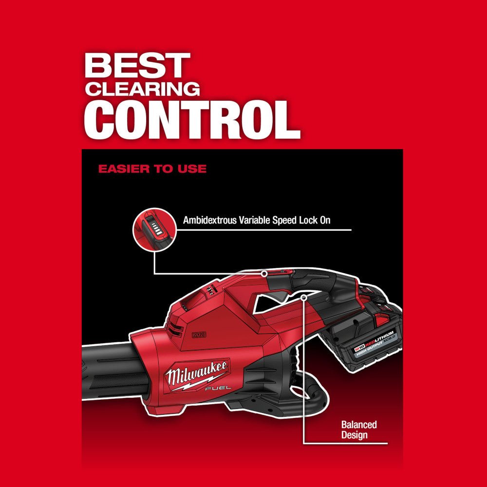 Milwaukee 2824-20 M18 FUEL 18V 600 CFM Cordless Brushless Dual Battery Blower - Image 6