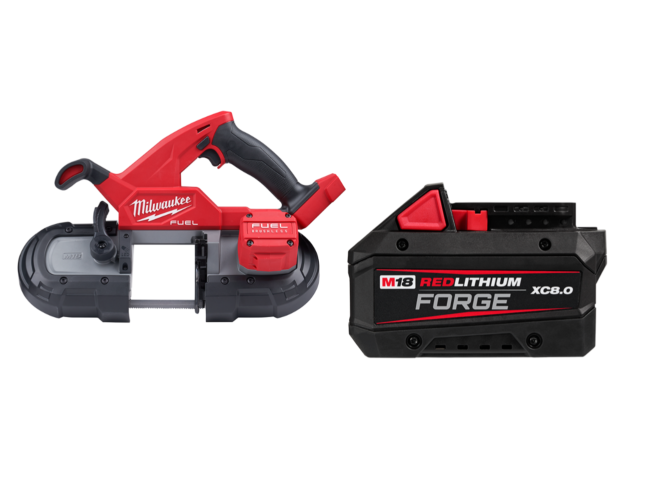Milwaukee 2829-20B8F M18 FUEL 18V Li-Ion Compact Band Saw w/ 8AH Forge Battery