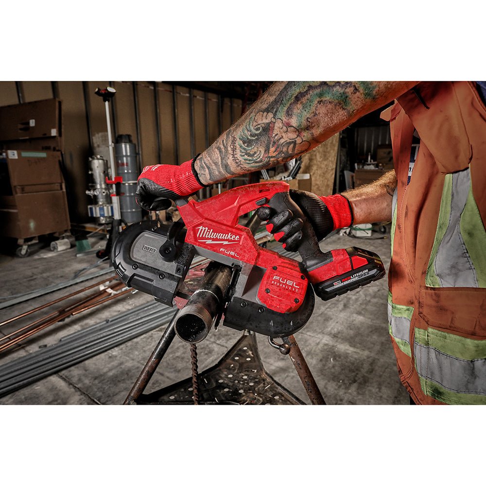 Milwaukee 2829-20ETM M18 FUEL Compact Bandsaw and 3PK 8/10TPI Blades - Image 10