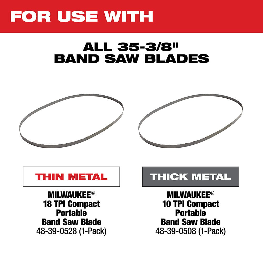 Milwaukee 2829-20ETM M18 FUEL Compact Bandsaw and 3PK 8/10TPI Blades - Image 8