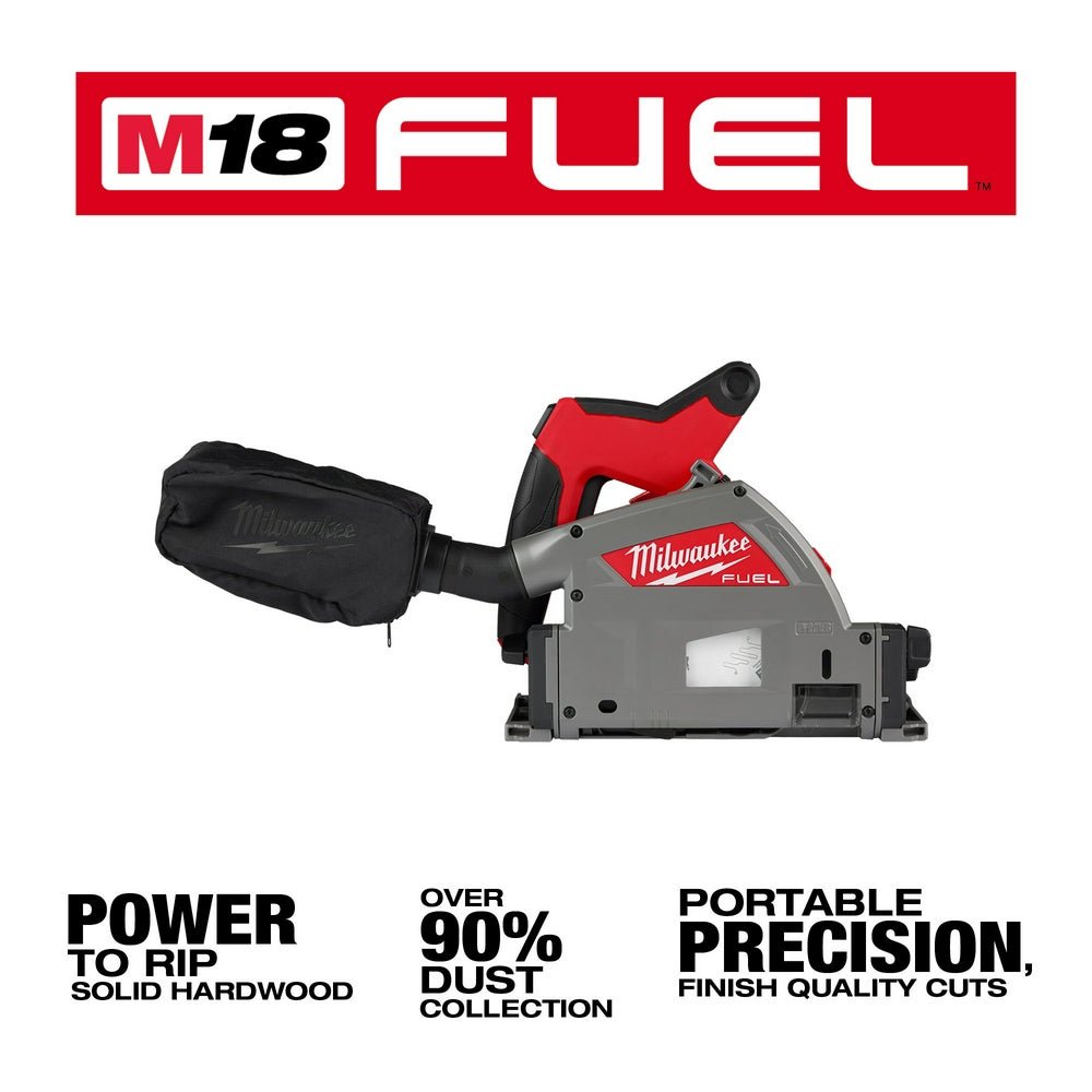 Milwaukee 2831-20x6 M18 FUEL 6-1/2" Plunge Track Saw w/ Extra 6Ah Battery - Image 2