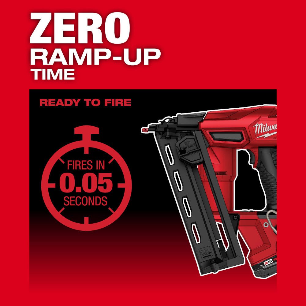 Milwaukee 2841-20 M18 FUEL Ergonomic 16 Gauge Angled Finish Nailer - Bare Tool - Image 6
