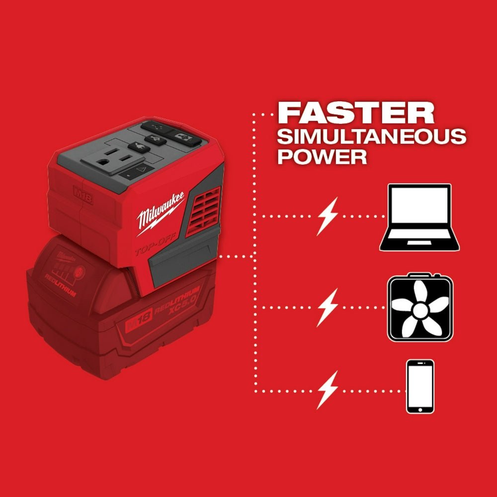 Milwaukee 2846-20BT5 M18 Top Off Power Supply w/ XC5.0 Capacity Battery - 2 PK - Image 6