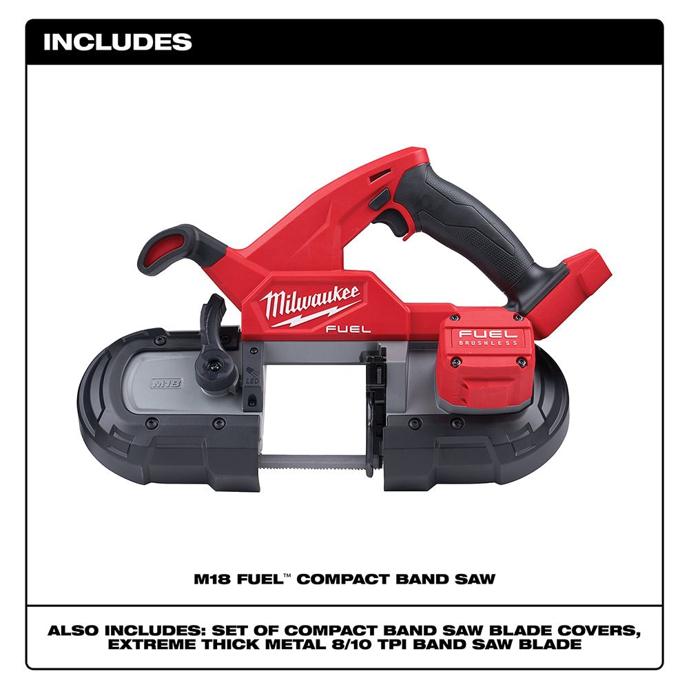 Milwaukee 2870-22BS M18 FUEL 18V Compact Pipe Threader w/ M18 Compact Bandsaw - Image 18