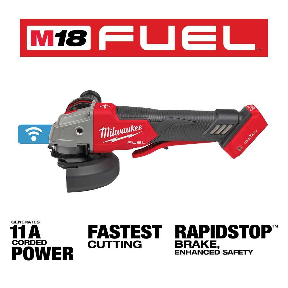 Milwaukee 2882-20VR M18 FUEL Paddle Braking Sag and 2888-20 Grinder - Image 2