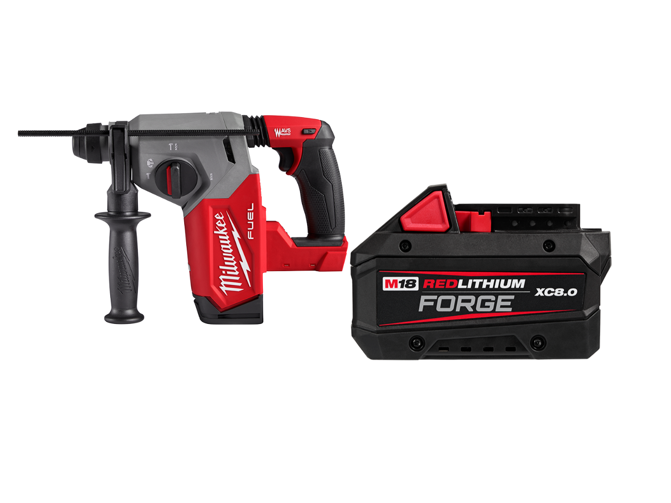 Milwaukee 2912-20B8F M18 FUEL 18V 1" SDS Plus Rotary Hammer w/ 8AH Forge Battery