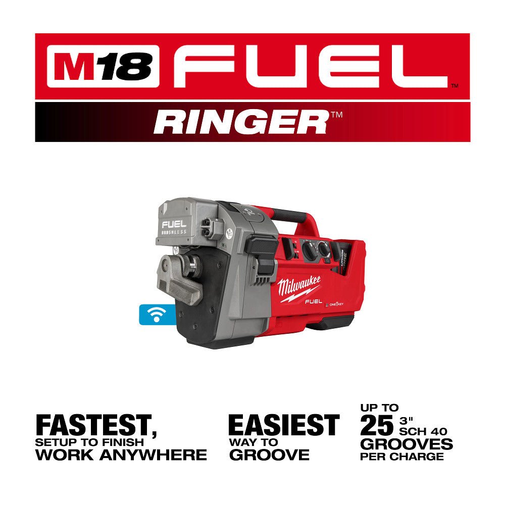 Milwaukee 2928-22 M18 FUEL 18V RINGER Roll Groover for 2" – 6" Sch 10/40 - Image 2