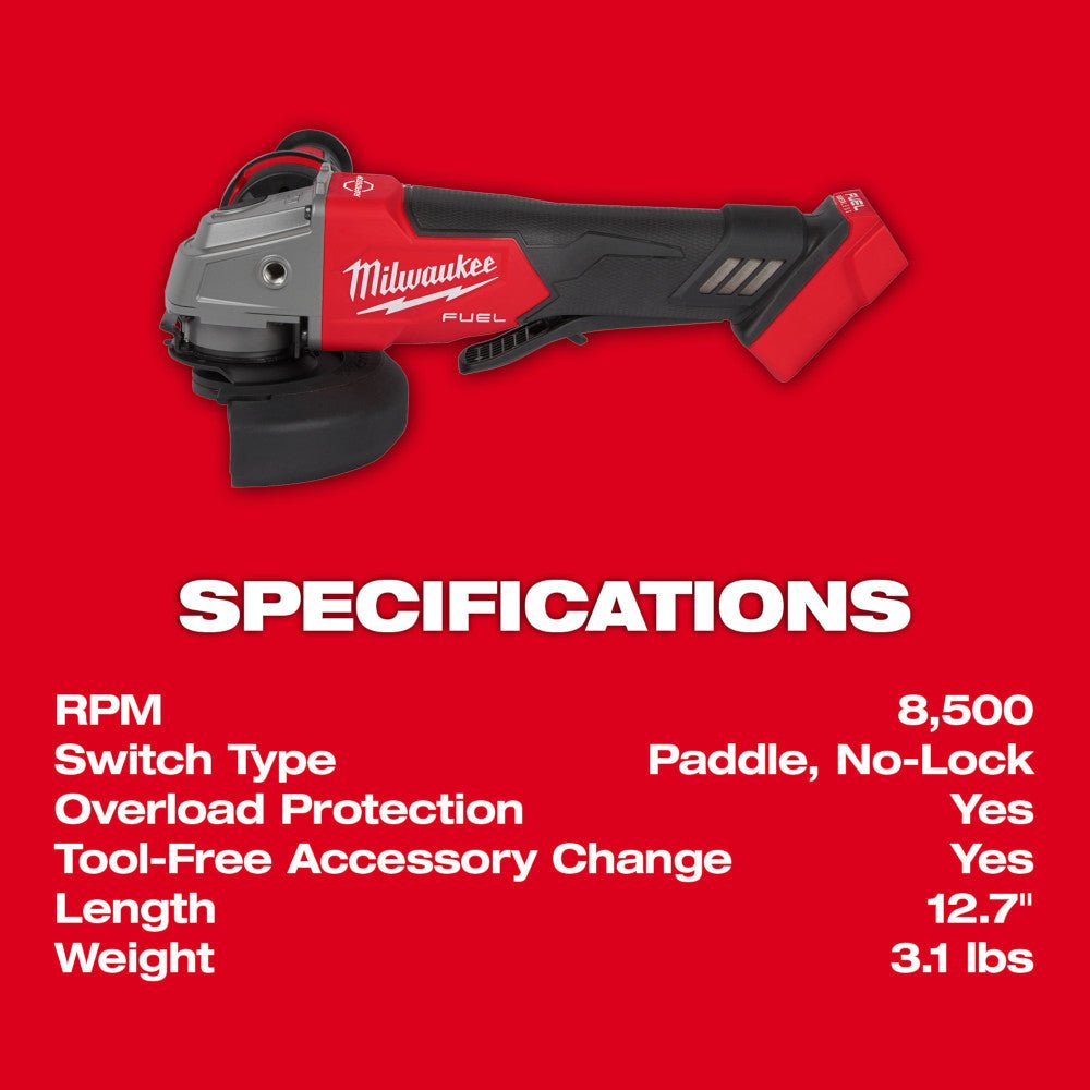 Milwaukee 2929-20GR M18 FUEL 18V Deep Cut Bandsaw w/ M18 Cordless Grinder - Image 6