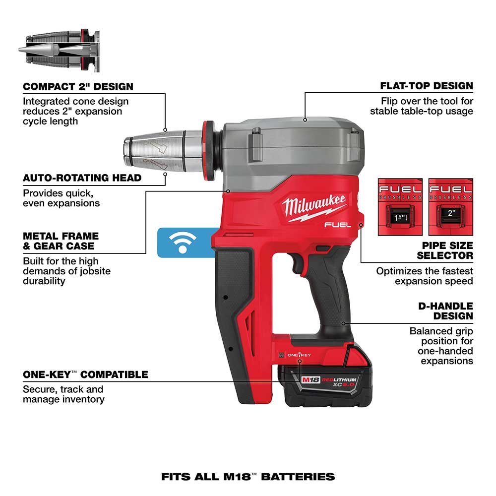Milwaukee 2932-82XC M18 FUEL 18V 2" ProPEX Expander Kit ONE-KEY - Recon - Image 3