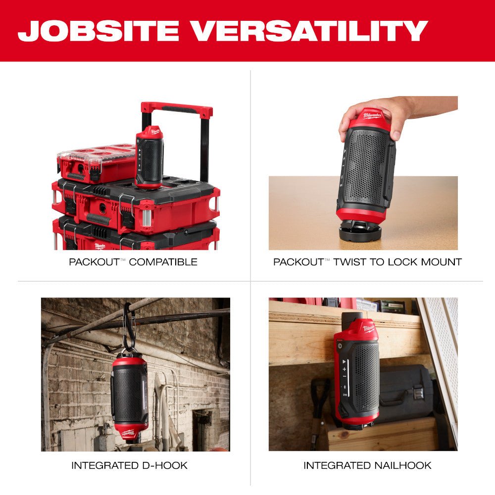 Milwaukee 2955-20 M12 12V PACKOUT Cordless Bluetooth Jobsite Speaker - Bare Tool - Image 5