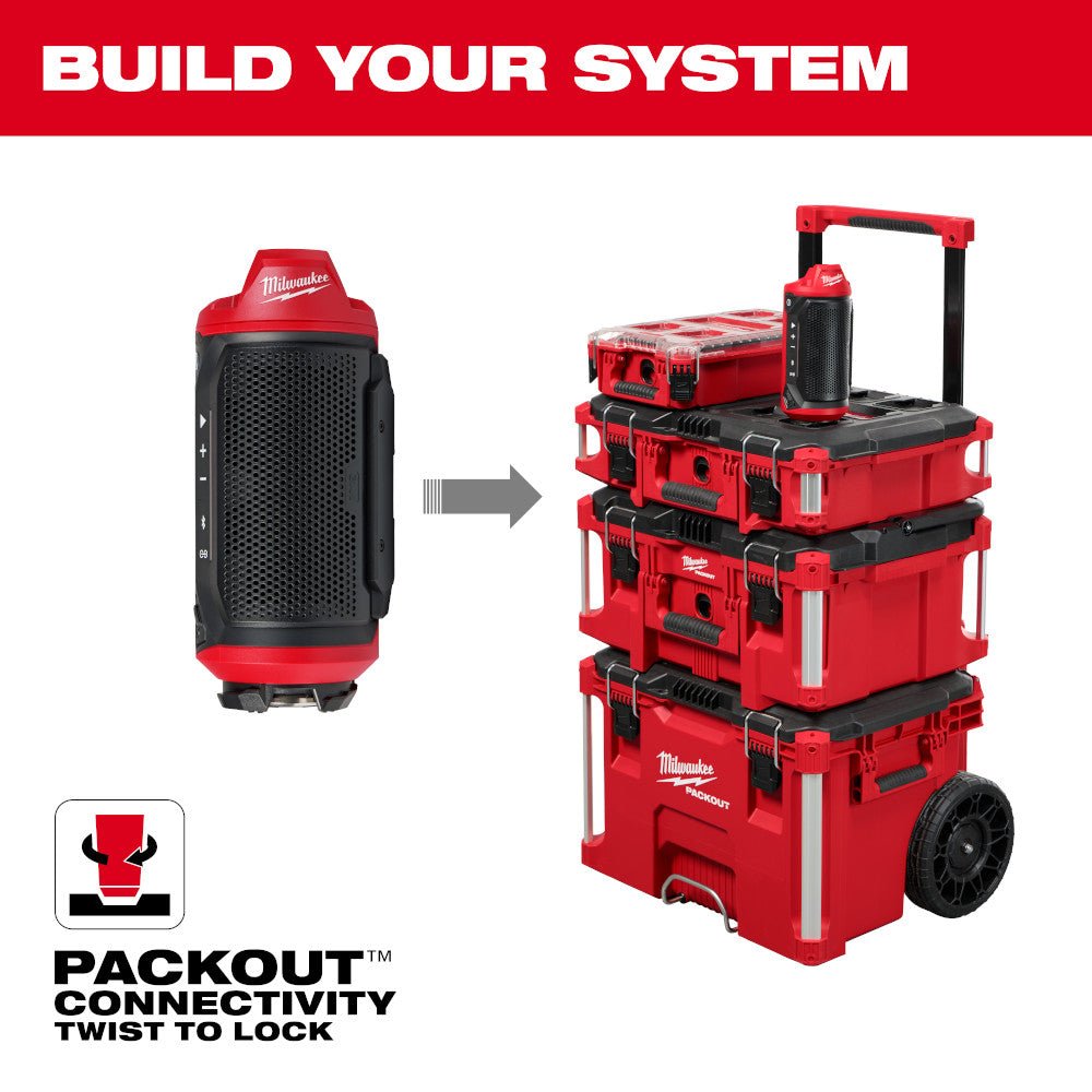 Milwaukee 2955-20 M12 12V PACKOUT Cordless Bluetooth Jobsite Speaker - Bare Tool - Image 6