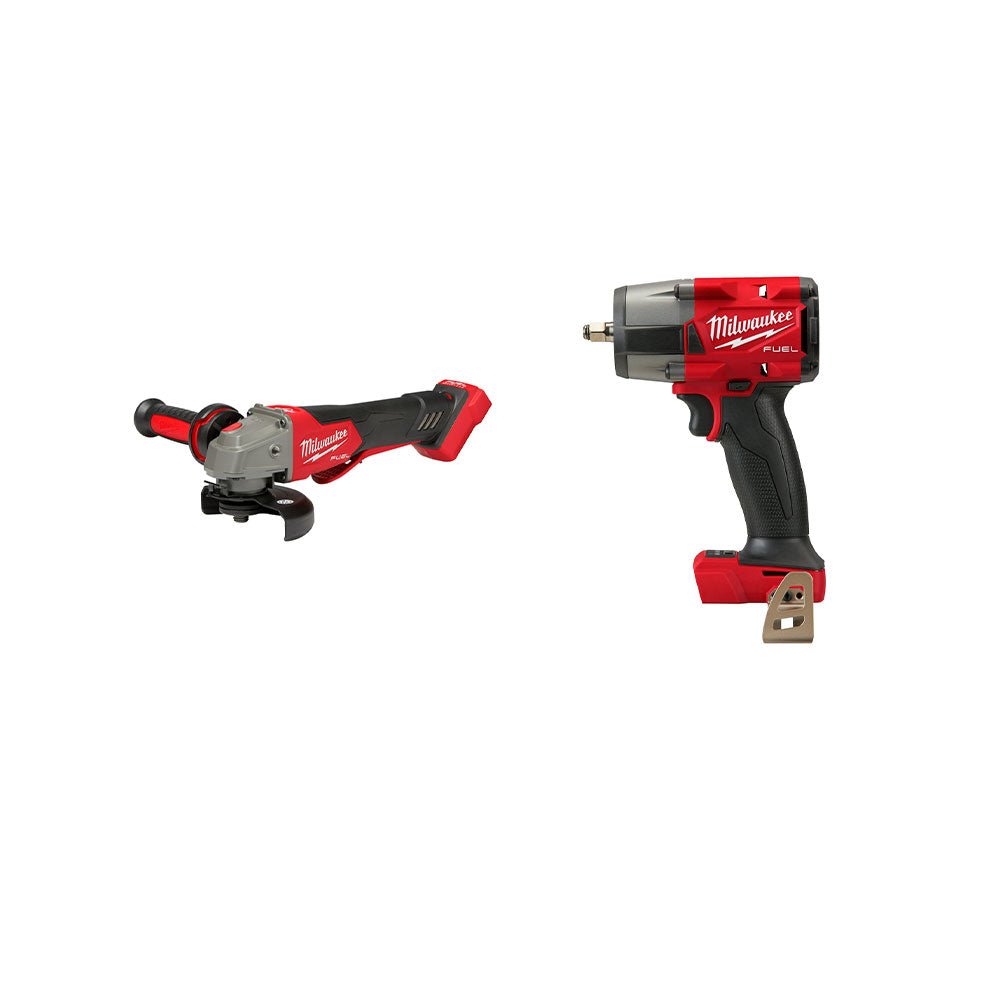 Milwaukee 2960-20GR2 M18 FUEL 18V 3/8" Li-Ion Impact Wrench w/ 4-1/2"-5" Grinder - Image 12