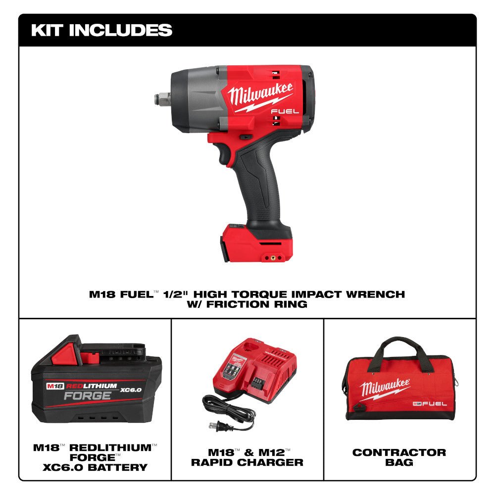 Milwaukee 2967-21F M18 FUEL 18V 1/2" High Torque Impact Wrench FORGE Kit - Image 5