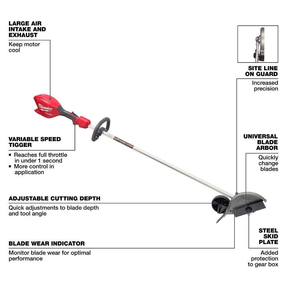 Milwaukee 3011-20 M18 FUEL 18V Cordless Lithium-Ion Edger - Bare Tool - Image 3