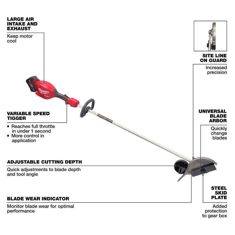 Milwaukee 3011-21HD M18 FUEL 18V Cordless Edger Kit - Image 4