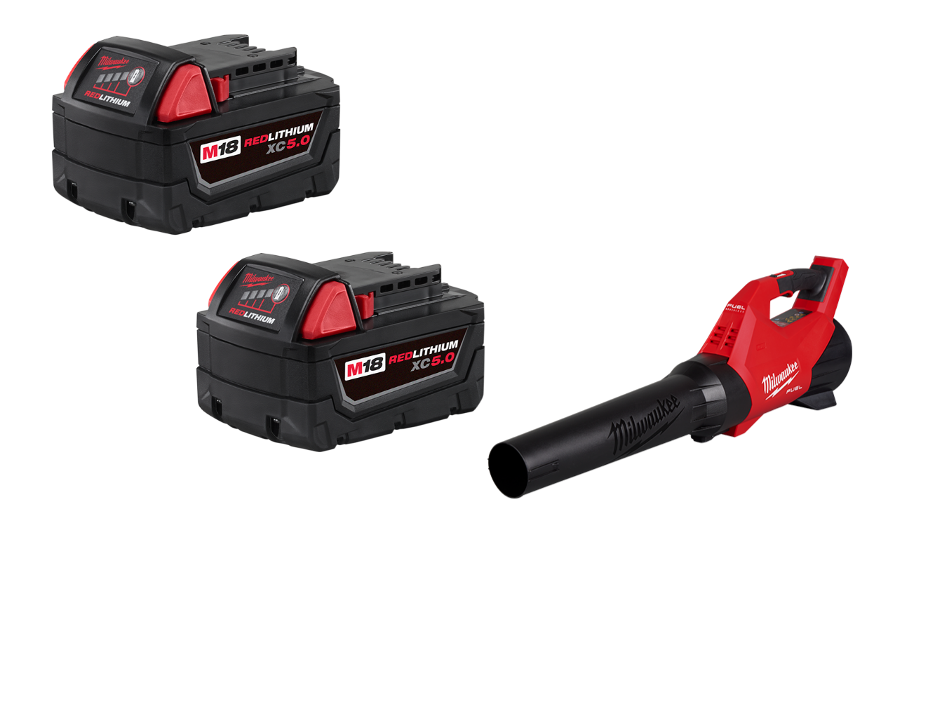 Milwaukee 3017-20B5 M18 FUEL 18V Cordless Blower w/ 2 - 5AH Batteries