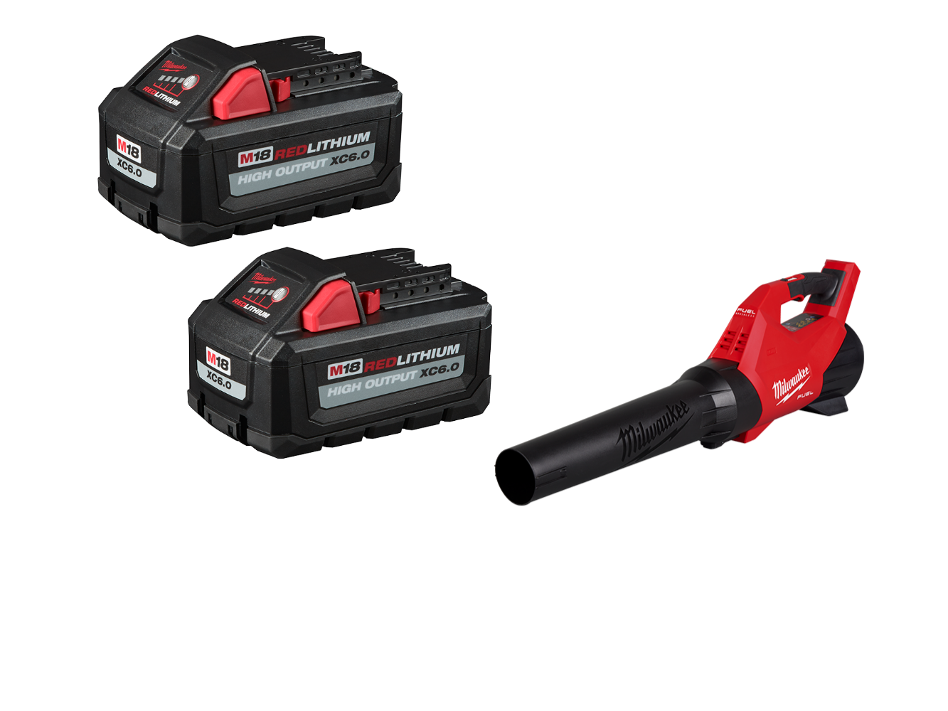 Milwaukee M18 Blower w/ REDLITHIUM HIGH OUTPUT XC6.0 Battery - 2 PK