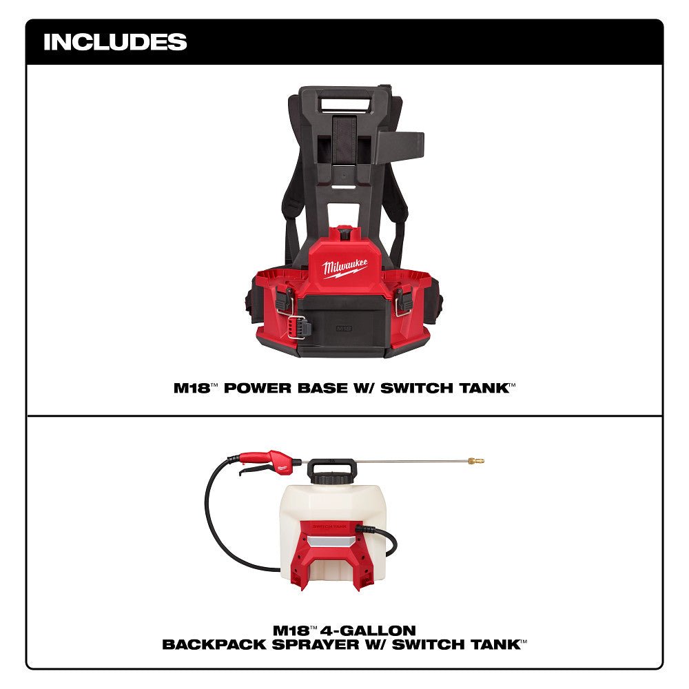 Milwaukee 3019-20PS M18 18V 4-Gallon Backpack Sprayer w/ SWITCH TANK - Bare Tool - Image 4
