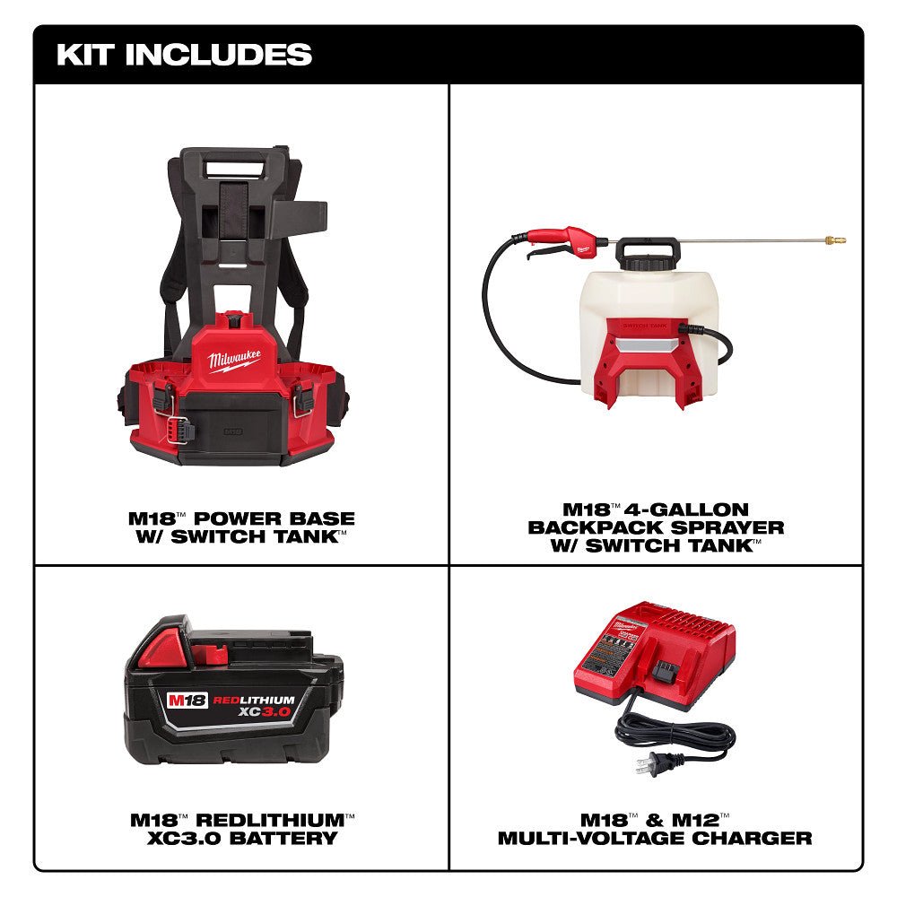 Milwaukee 3019-21PS M18 18V 4-Gallon Backpack Sprayer Kit w/ SWITCH TANK - Image 4