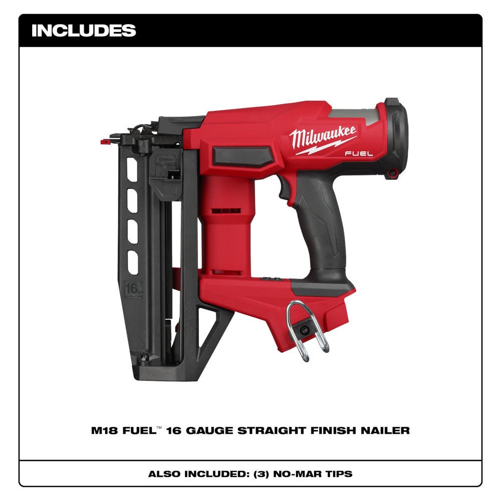 Milwaukee 3020-20 M18 FUEL 18V 16 Gauge Straight Finish Nailer - Bare Tool - Image 3