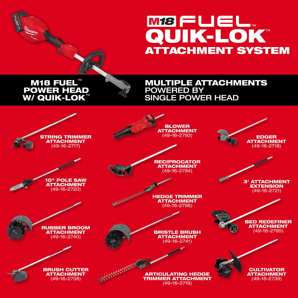 Milwaukee 3031-21BC M18 FUEL Timmer/Blower Combo Kit w/Brush Cutter Attachment - Image 12