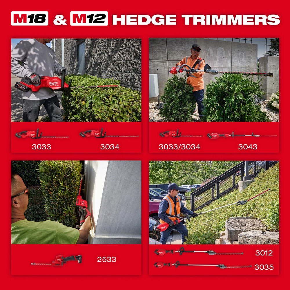 Milwaukee 3035-20 M18 FUEL 18V Extended Pole Hedge Trimmer - Bare Tool - Image 9