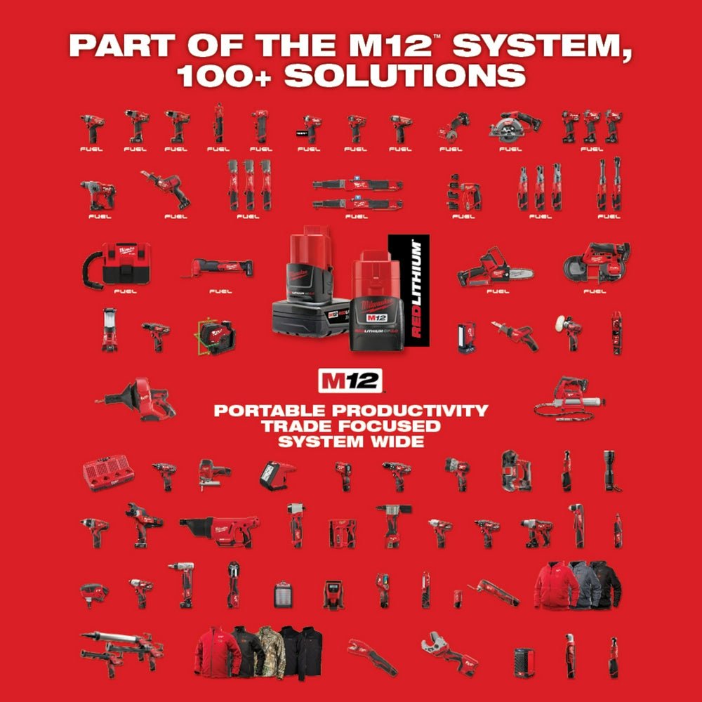 Milwaukee 3050-20X5 M12 FUEL INSIDER 12V Cordless Box Ratchet w/ 5AH Battery - Image 16