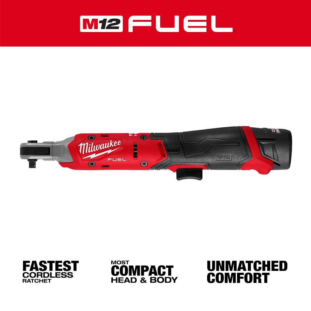 Milwaukee 3052-21 M12 FUEL 12V 1/4" Cordless Li-Ion Ratchet Kit - Image 2