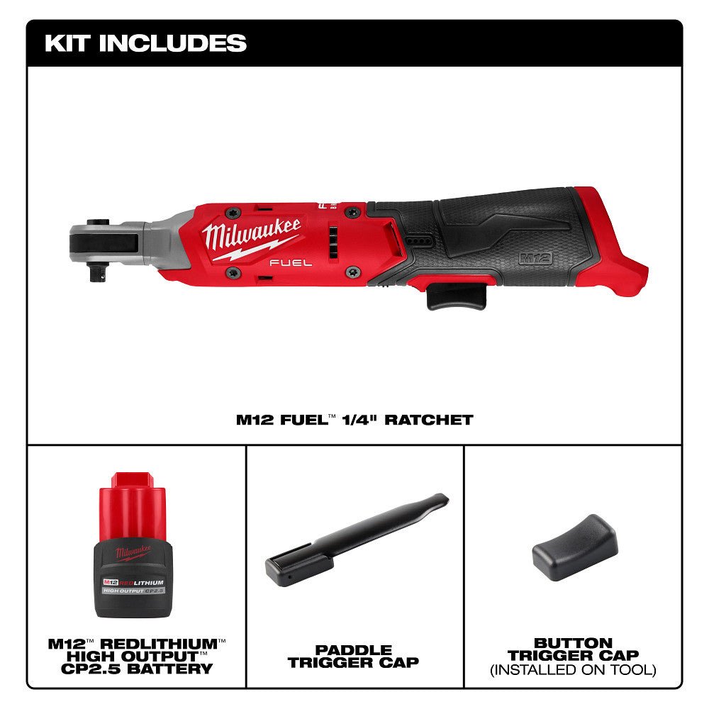 Milwaukee 3052-21 M12 FUEL 12V 1/4" Cordless Li-Ion Ratchet Kit - Image 4
