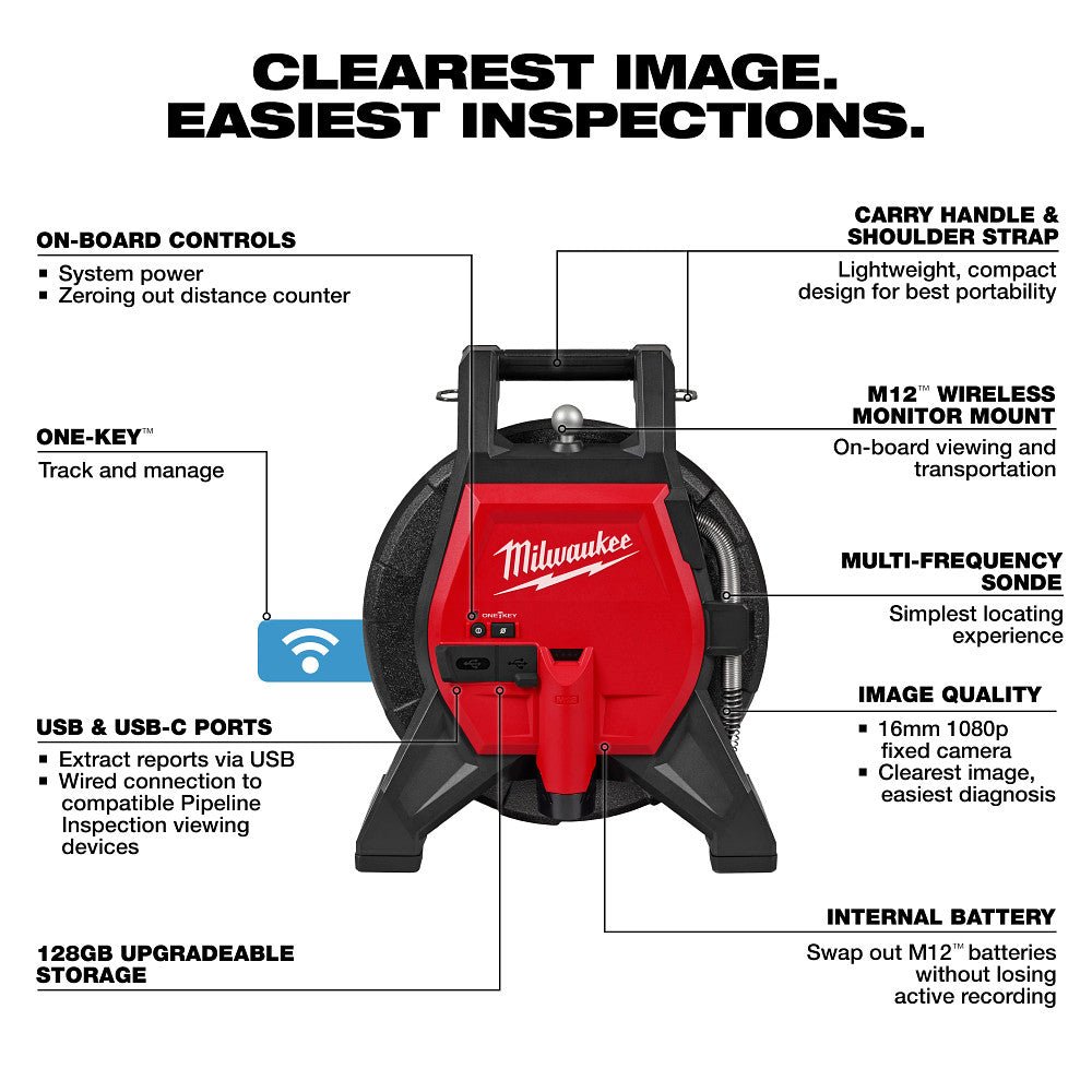 Milwaukee 3318-22A M12 12V 65' Ultra Flex Compact Inspection Camera Kit - Image 4