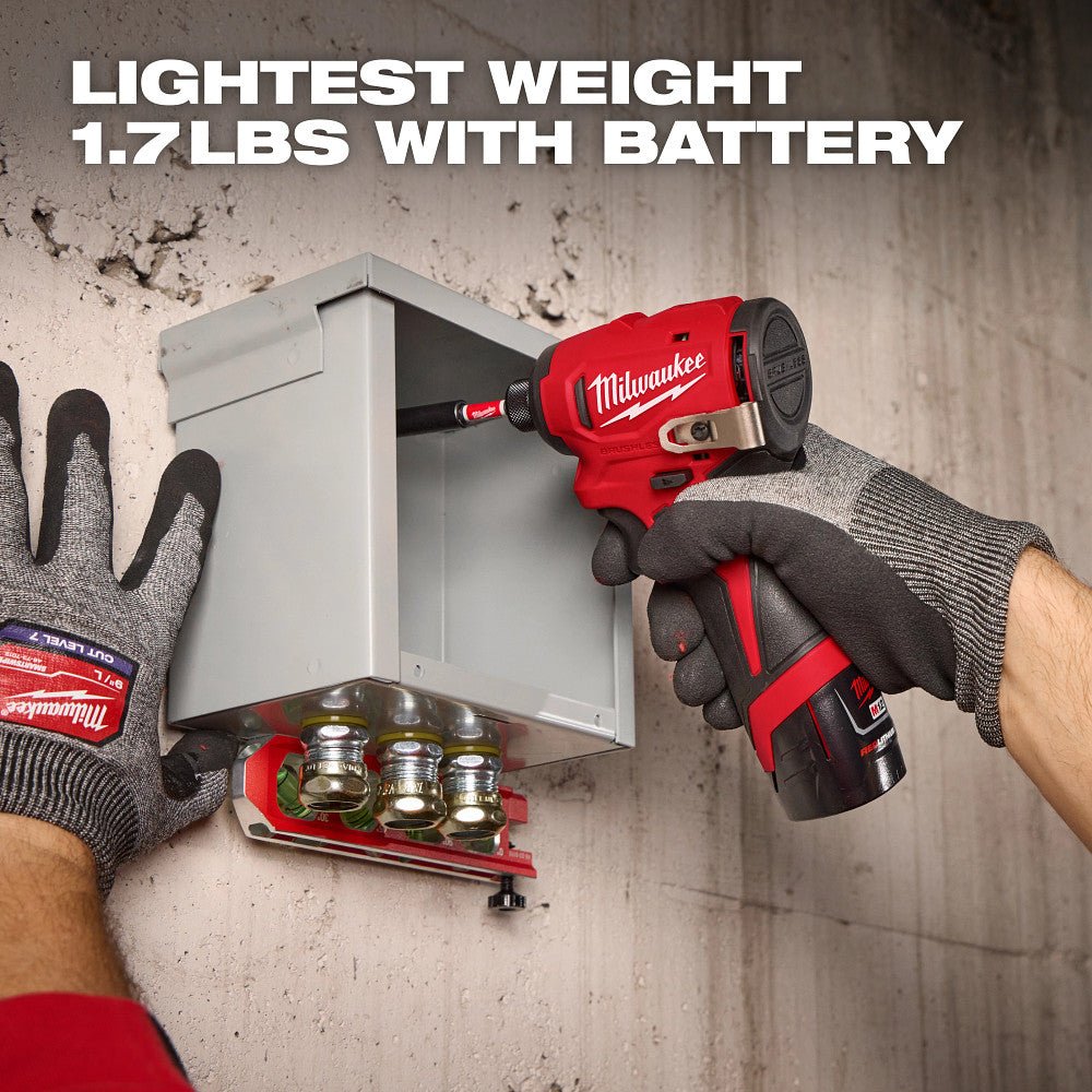 Milwaukee 3450-22 M12 12V 1/4" Subcompact Brushless Hex Impact Driver Kit - Image 7