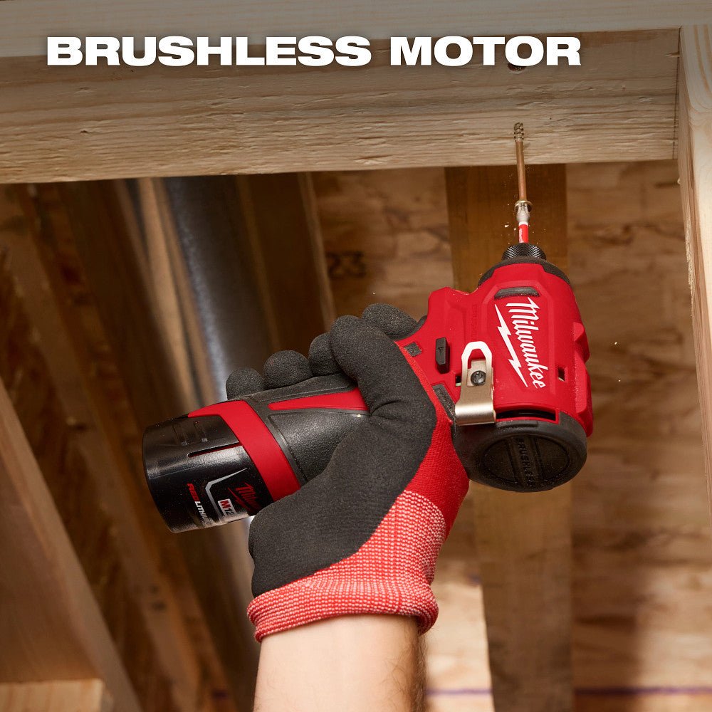 Milwaukee 3450-22 M12 12V 1/4" Subcompact Brushless Hex Impact Driver Kit - Image 8
