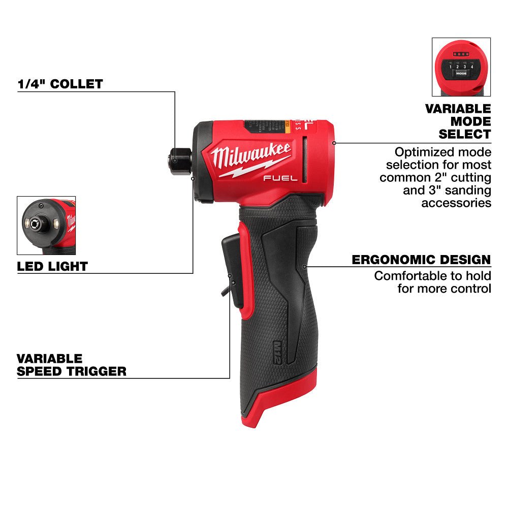Milwaukee 3485-20 M12 FUEL 12V 1/4" Right Angle Die Grinder - Bare Tool - Image 3