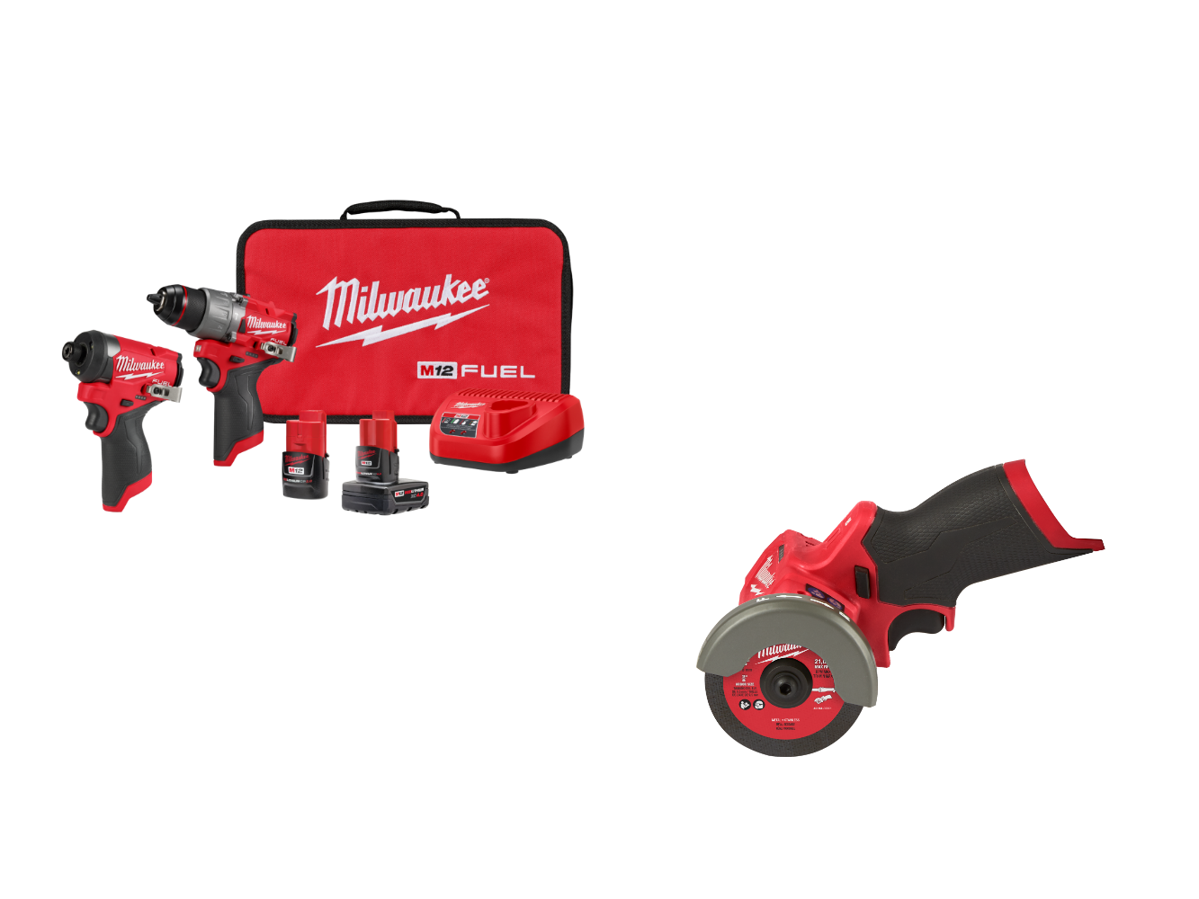 Milwaukee 3497-22COT M12 FUEL 12V 2-Tool Combo Kit w/ M12 Cutt Off Tool