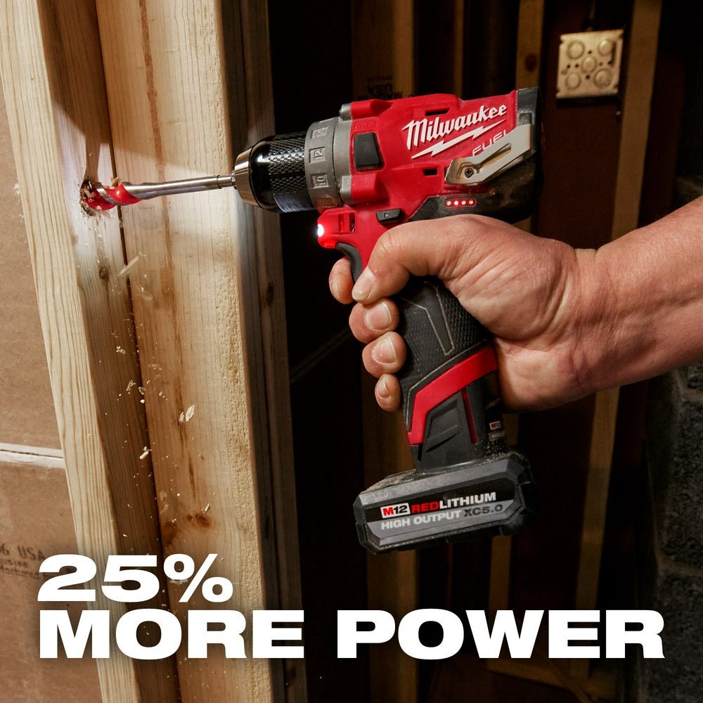 Milwaukee 3497-22X5 M12 FUEL 12V 2-Tool Cordless Combo Kit w/ 5AH Battery - Image 3