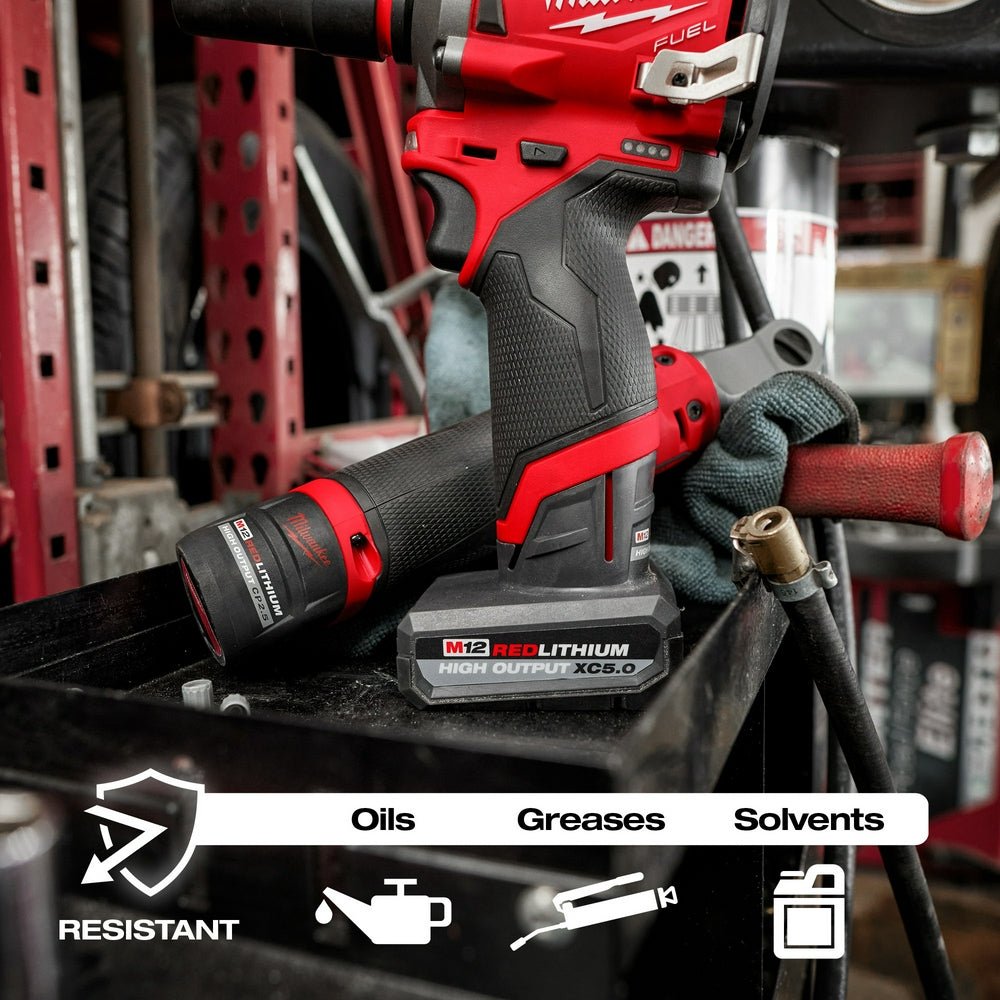 Milwaukee 3497-22X5 M12 FUEL 12V 2-Tool Cordless Combo Kit w/ 5AH Battery - Image 6