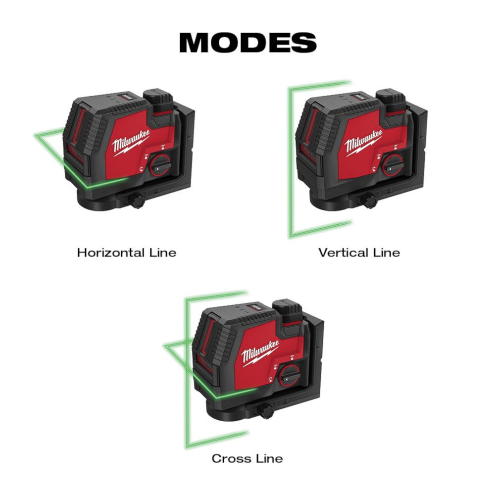 Milwaukee 3521-21TP USB Rechargeable Green Cross Line Laser w/ Tri-pod - Image 10