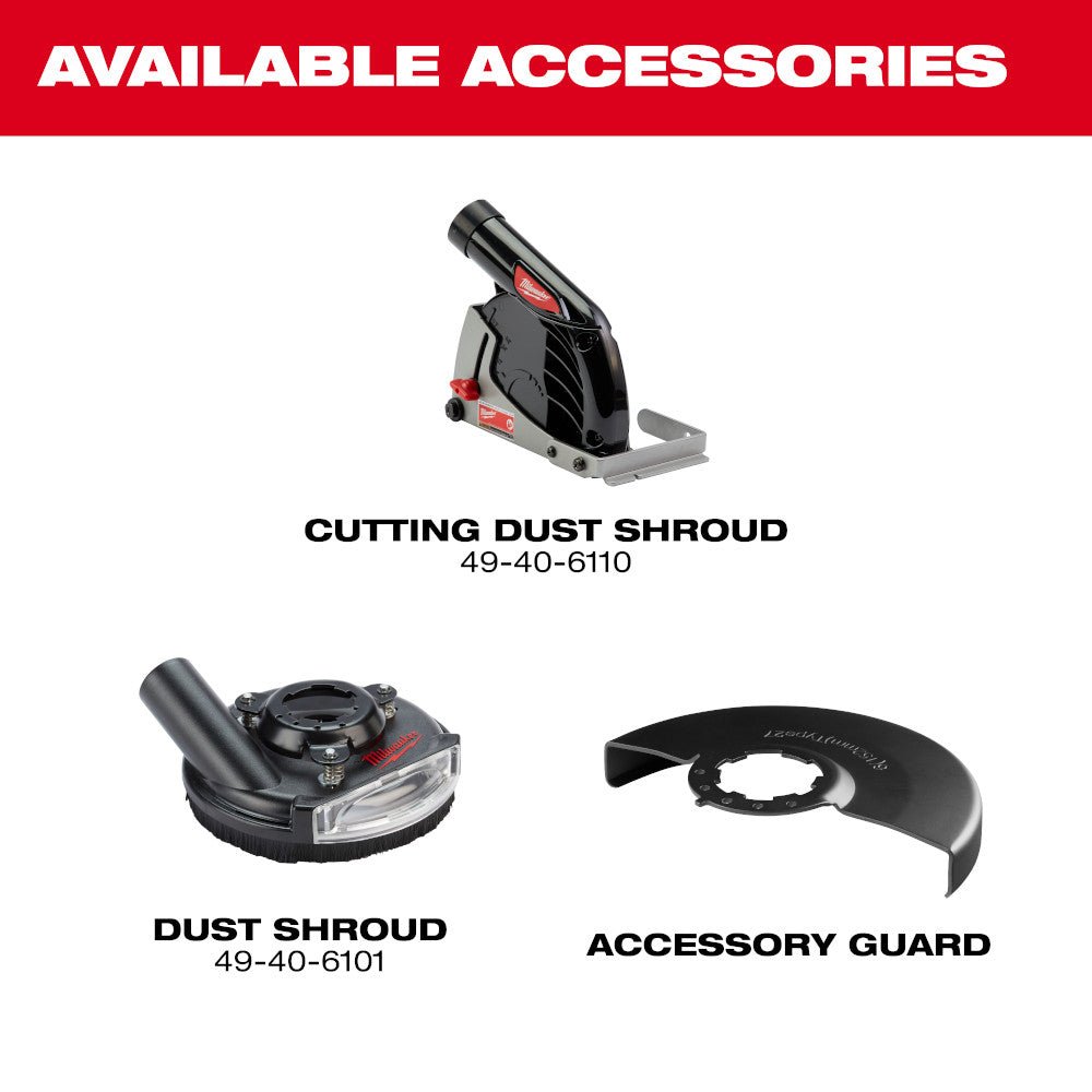 Milwaukee 3670-22 M18 FUEL 18V 4-1/2"-6" Braking Grinder Paddle Switch Kit - Image 11
