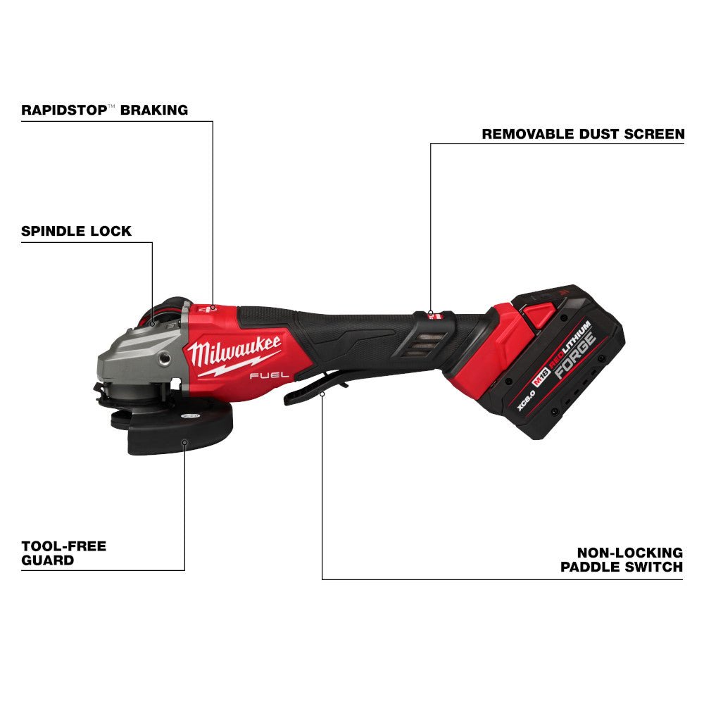 Milwaukee 3670-22 M18 FUEL 18V 4-1/2"-6" Braking Grinder Paddle Switch Kit - Image 4