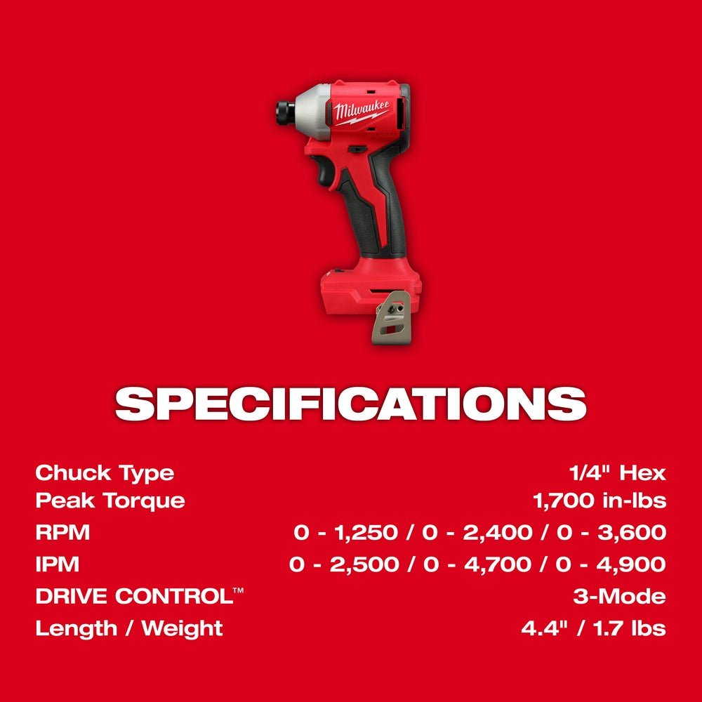 Milwaukee 3693-22CXvBLR M18 Compact Brushless 2-Tool Combo Kit w/ Blower - Image 7