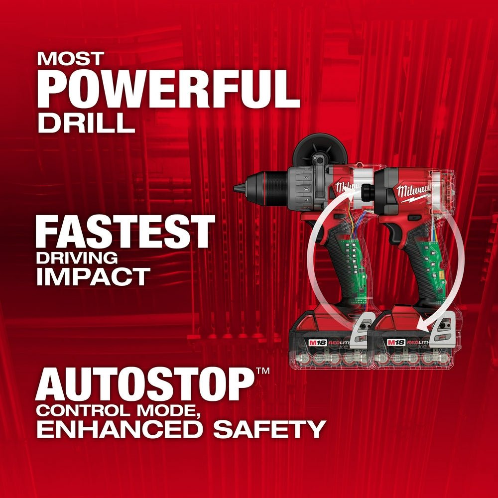Milwaukee 3697-22 M18 FUEL 18V Cordless 2-Tool Combo Kit w/ 5.0AH Batteries - Image 21