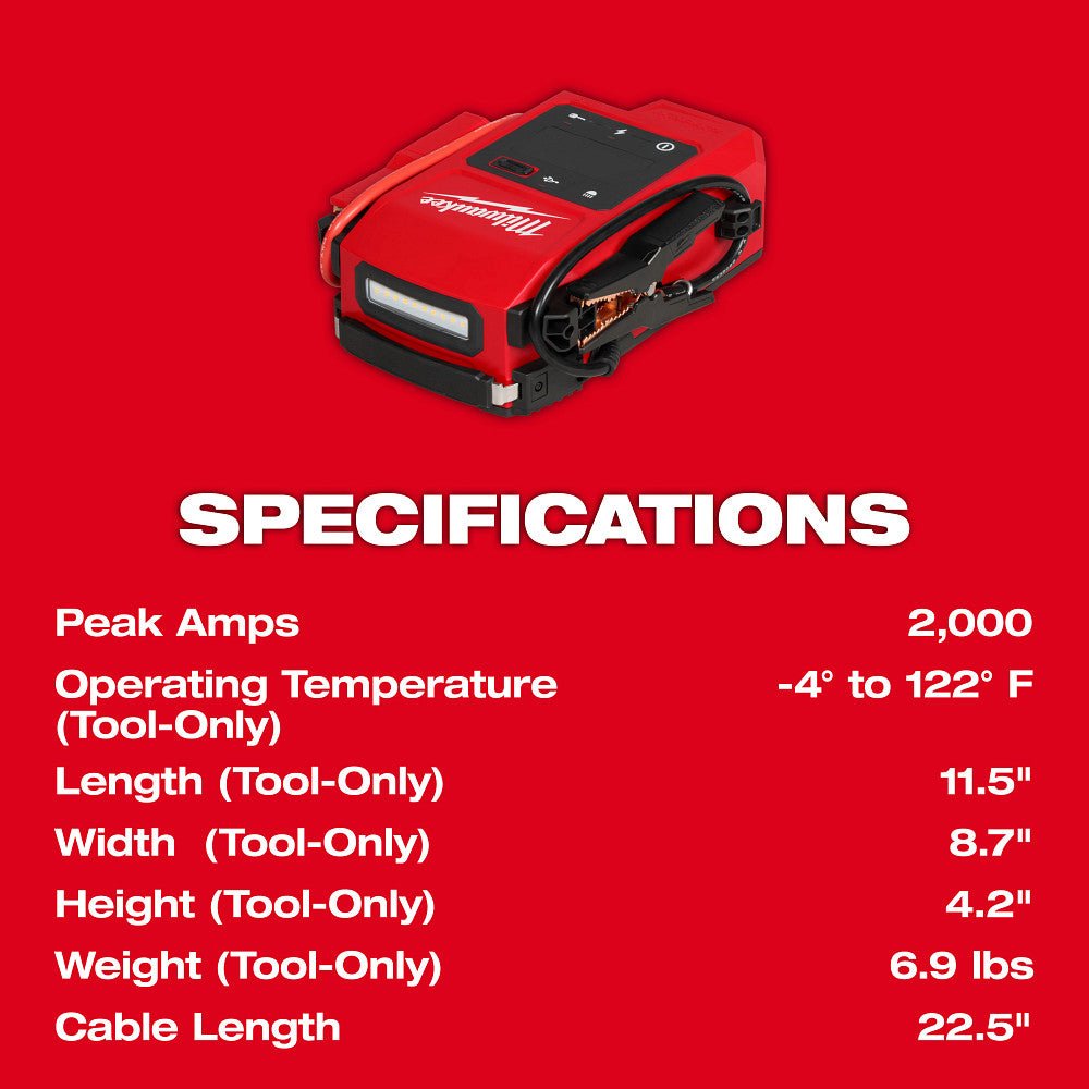 Milwaukee 3841-20 M18 18V HOTSHOT Jump Starter - Image 11