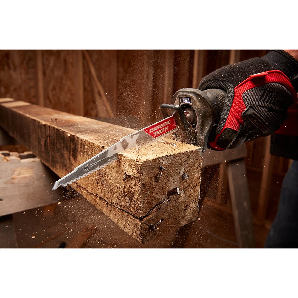 Milwaukee 48-00-5226 9" 5T SAWZALL BLADE The AX w/ Carbide Teeth Wood Blades - Image 11