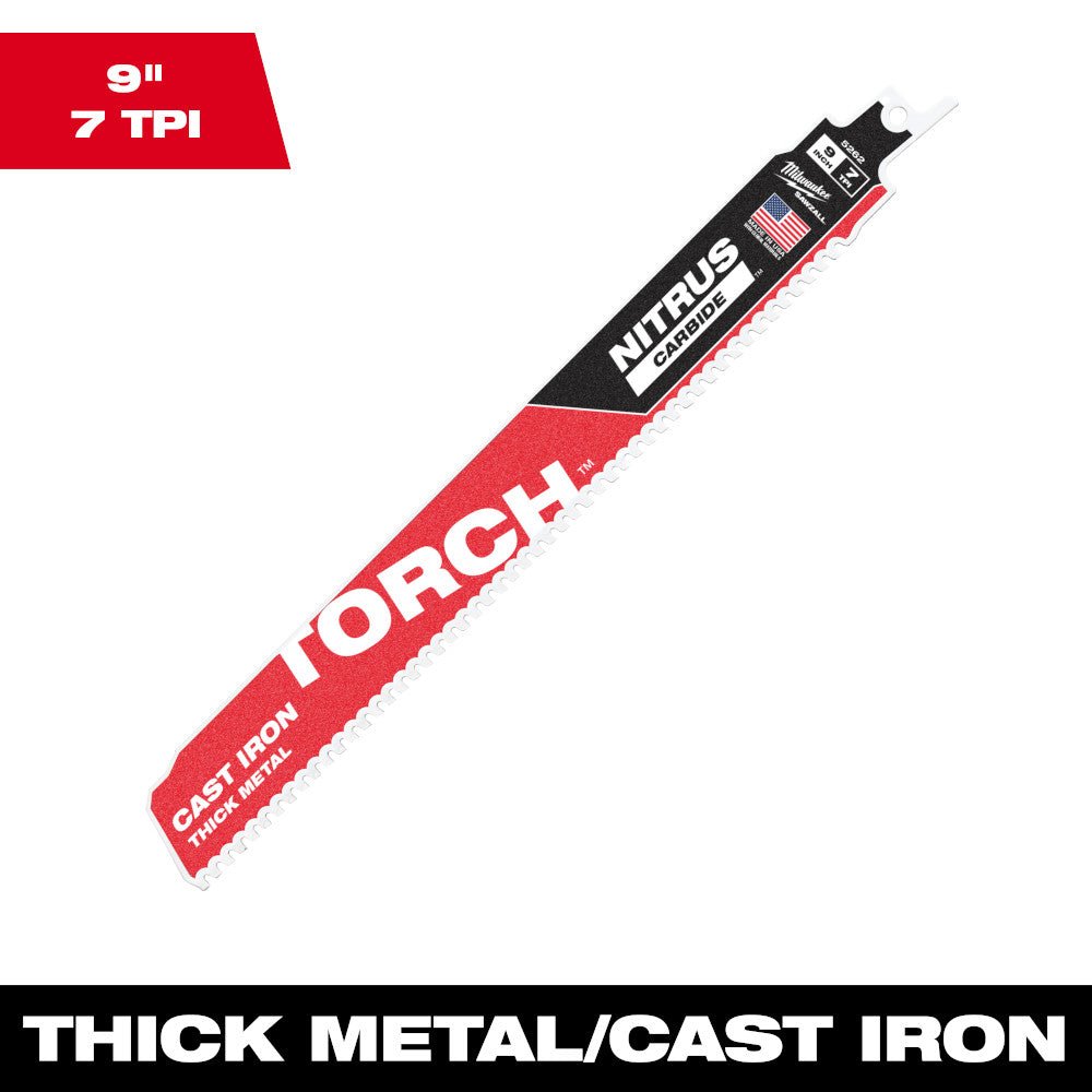 Milwaukee 48-00-5262 9" 7TPI The TORCH FOR CAST IRON w/ NITRUS CARBIDE - 1 PK - Image 3