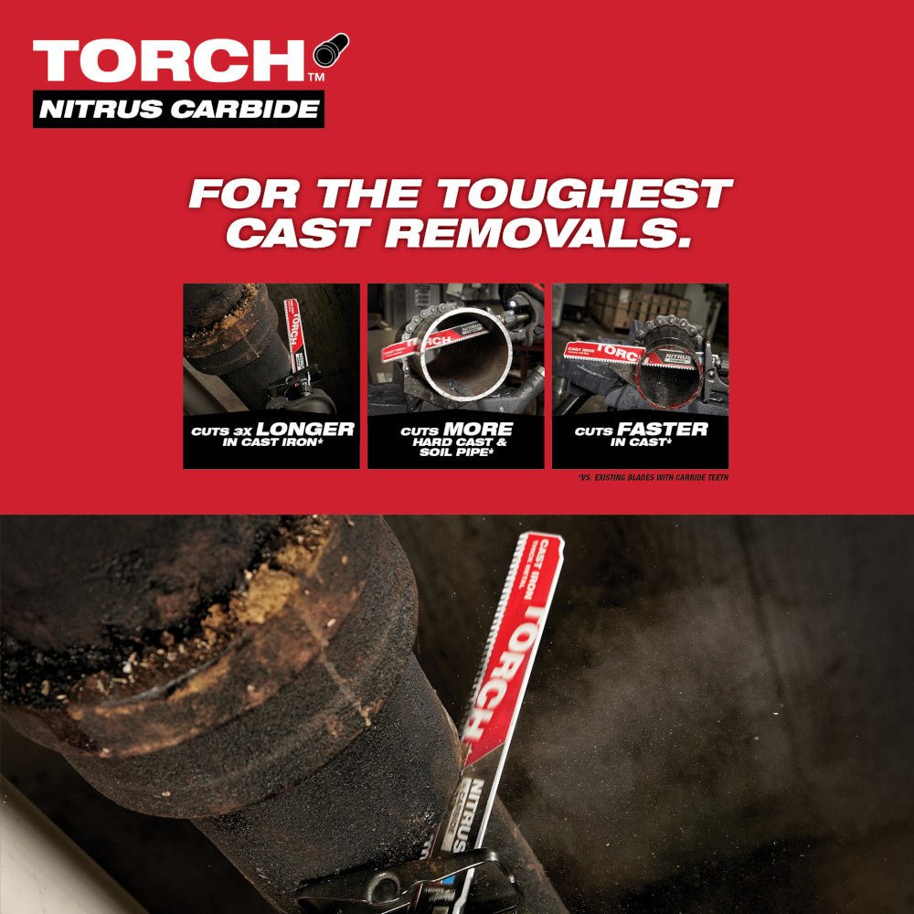 Milwaukee 48-00-5262 9" 7TPI The TORCH FOR CAST IRON w/ NITRUS CARBIDE - 1 PK - Image 7