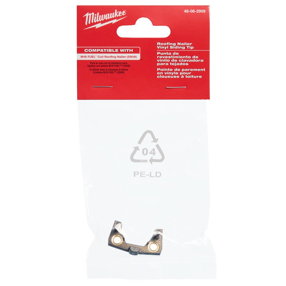 Milwaukee 48-08-2909 M18 FUEL 18V Coil Roofing Nailer Vinyl Siding Tip - Image 2