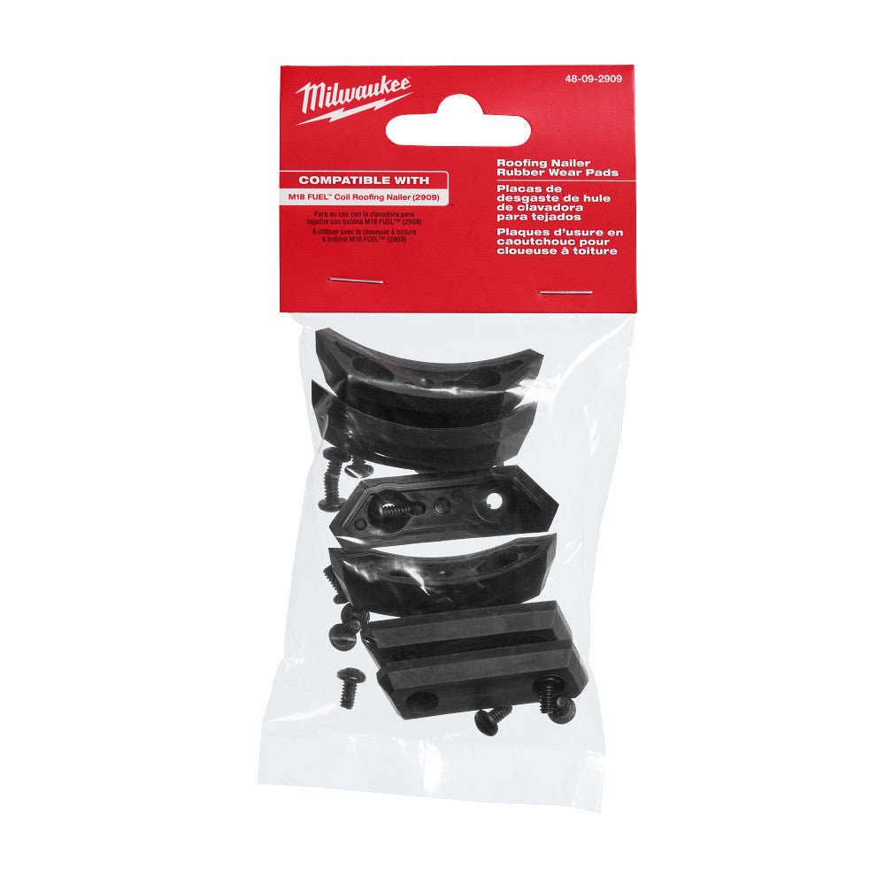 Milwaukee 48-09-2909 M18 FUEL Coil Roofing Nailer Replacement Rubber Wear Pads - Image 2